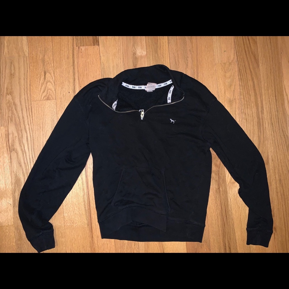Pink Victors Secret Half-Zip Sweater